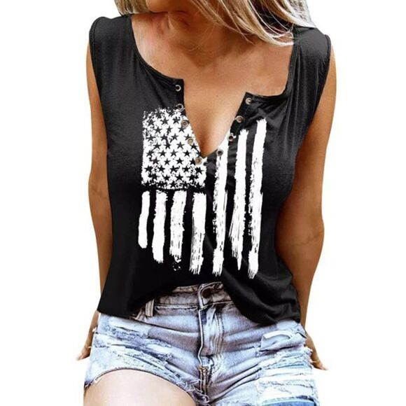 NEW! American Flag Tank Top XL - Picture 3 of 8